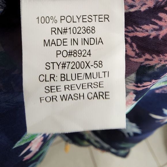 CLUB Z Floral lace trimmed semi sheer kimono coverup plus size new!!! - Picture 7 of 7